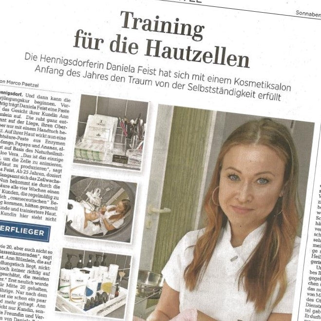 Zeitungsartikel über IMAGE Partnerin Frau Feist
